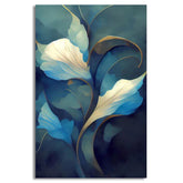 Blue flower abstract Canvas | Handmade Painting | Wall Art